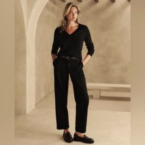 Banana Republic Factory Luxe Mid-Rise Straight Jean, Black, Size 6P, NWT